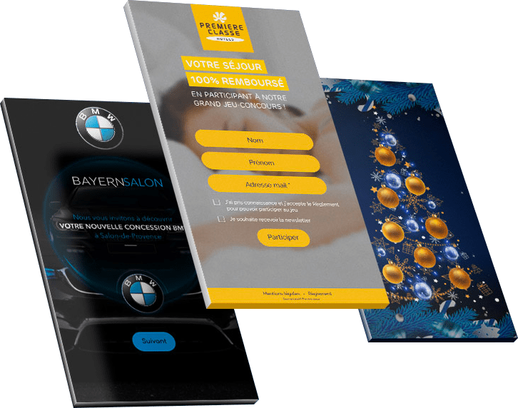Application clickncom sur des téléphones